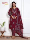 Ajrakh Vol 4 By Aarvi Pure Cotton Kurti With Bottom Dupatta Exporters In India
